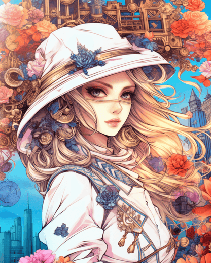 85 Fashion Girl Anime Coloring Book with Resell Rights (Printable)