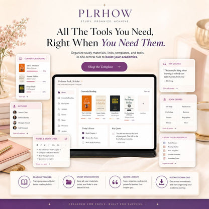 Pink Student Notion Planner | Aesthetic Academic Dashboard | Study Organizer