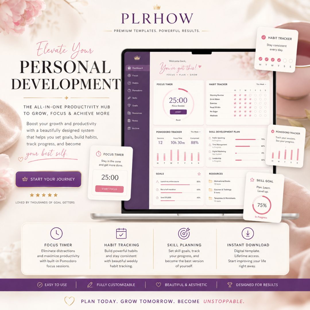 Pink Student Notion Planner | Aesthetic Academic Dashboard | Study Organizer