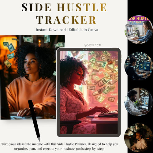 Side Hustle Planner PLR/MRR (2 Versions Included: Editable & Printable)