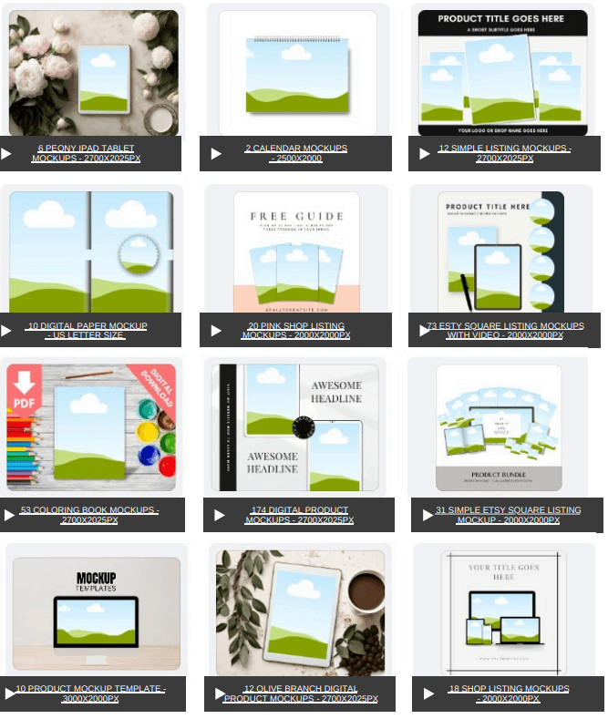 1,400 Editable Mockup Templates for Your Digital Products