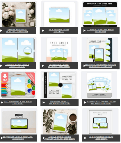 1,400 Editable Mockup Templates for Your Digital Products