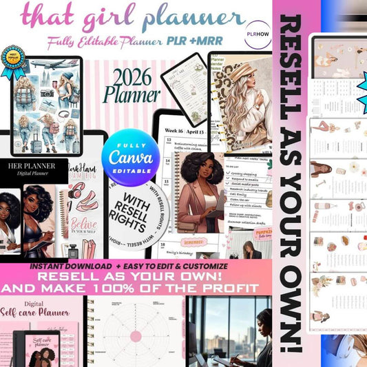 That Girl Planner: Both Digital & Printable | Huge Variety Of Planners & Trackers (With Resell Rights)