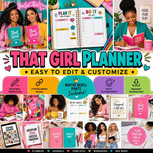 That Girl Planner | Digital & Printable Versions| With Resell Rights