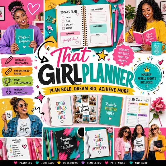 That Girl Planner | Digital & Printable Versions | With Resell Rights