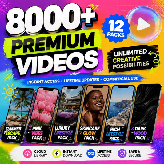 8,000 Faceless Video Library w/Resell Rights