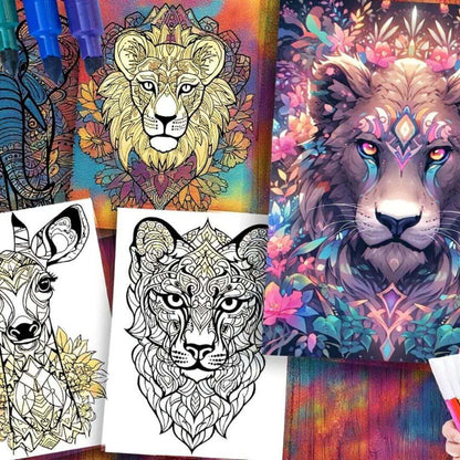 🐾 50 Animal Mandala with Resell Rights (with Resell Rights)