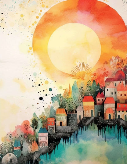 🌄 200 Eye-Catching Landscape Coloring Book & Stunning Covers with Resell Rights