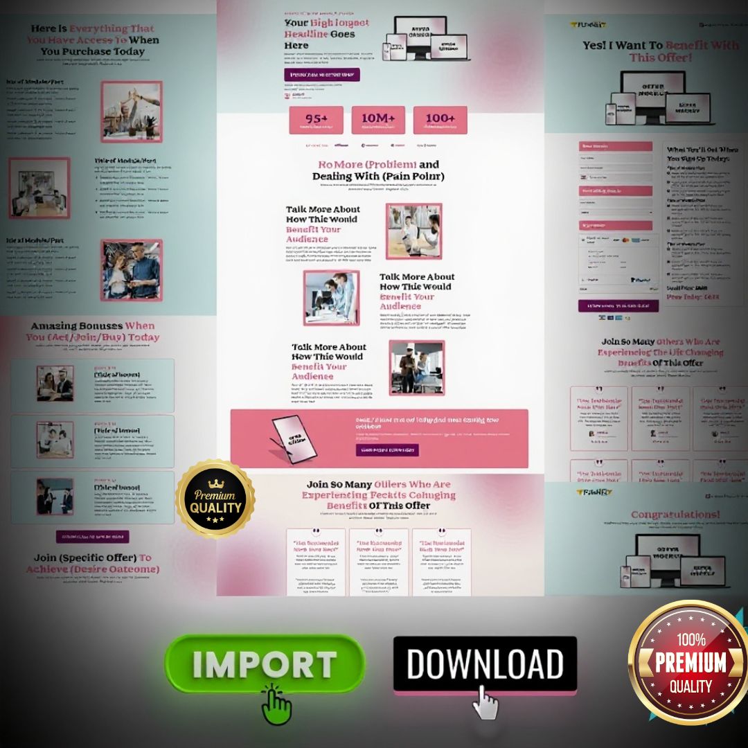 8 Systemeio Readymade Websites/Funnels $97