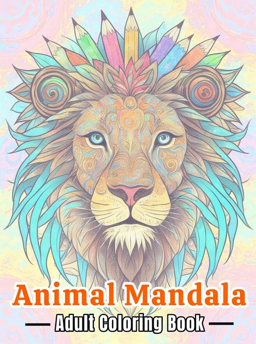 🐾 50 Fun Relaxing Coloring Animals Mandala with Resell Rights (with Resell Rights)
