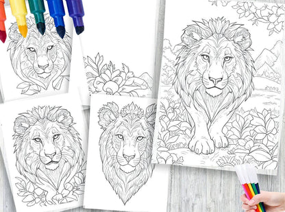 🐾 50 Fun Relaxing Coloring Animals Mandala with Resell Rights (with Resell Rights)