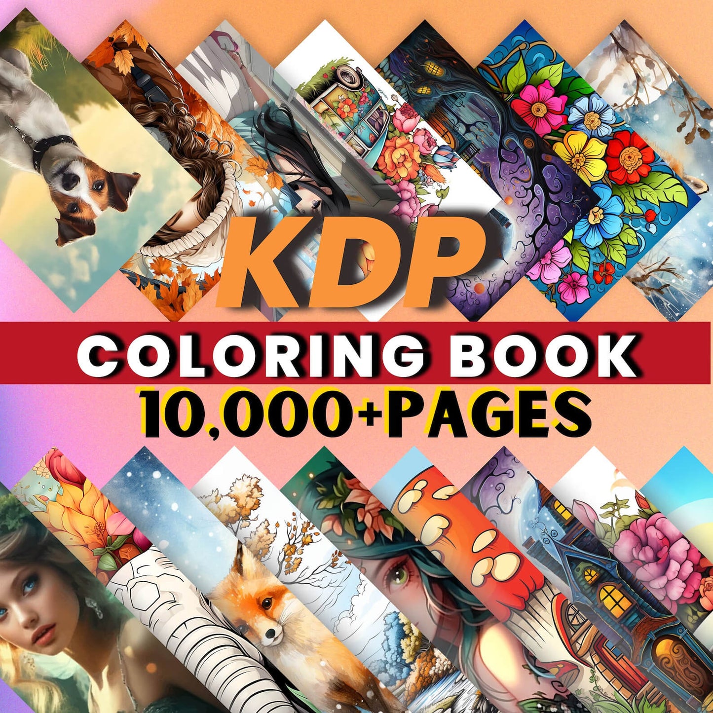 10000+ Pages KDP Bundle | Coloring Book Set