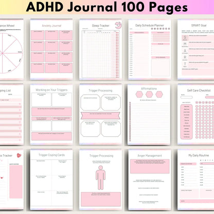 All in One ADHD Digital Planner for Goodnotes, iPad & Phone + Bonus ADHD Notion Template