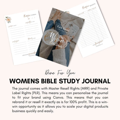 Editable Women's Faith-Based Journal | Devotional Journal & Bible Study Guide |  WITH RESELL RIGHTS (2024)