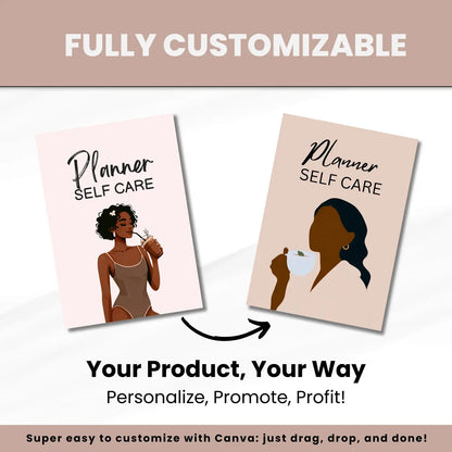 330 Pages Self-Care Planners with Resell Rights