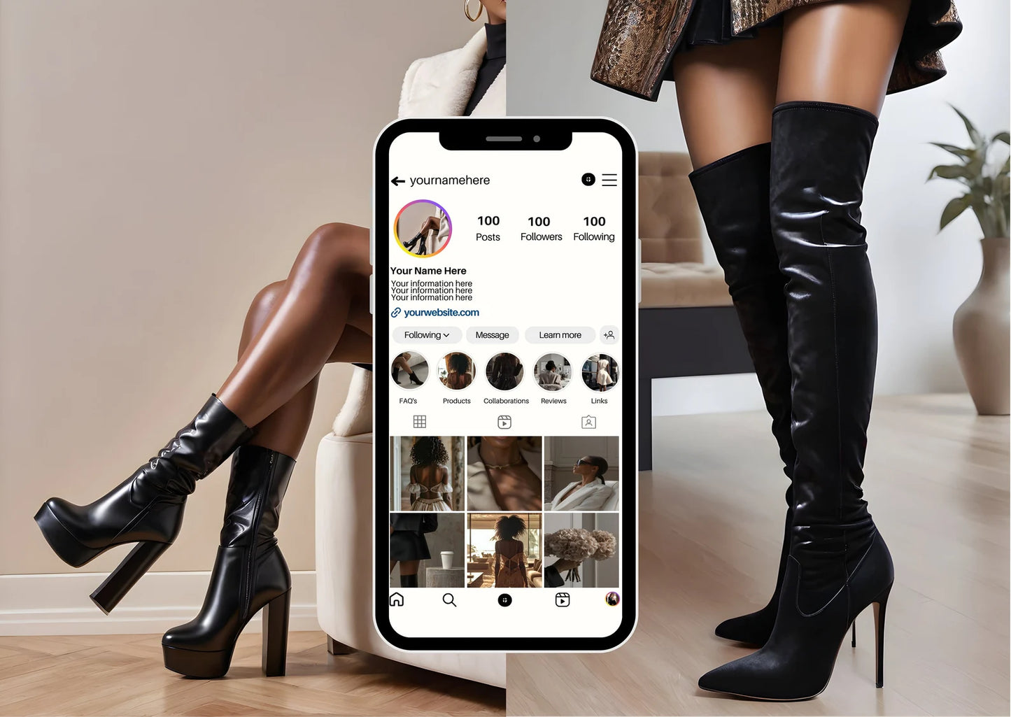 65+ Melanin Faceless Photos for Black Women | PLR + MRR Bundle