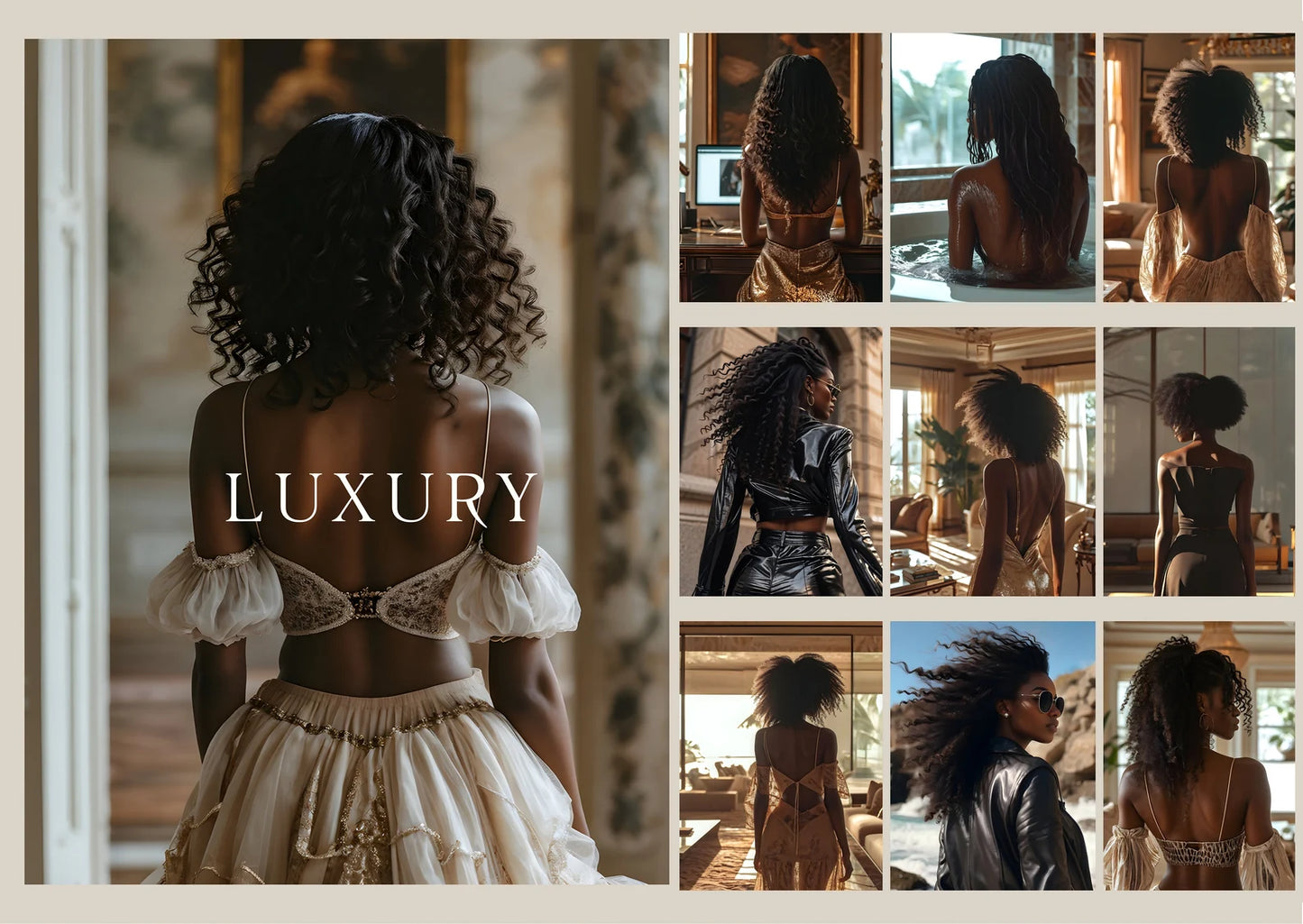 65+ Melanin Faceless Photos for Black Women | PLR + MRR Bundle