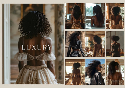 65+ Melanin Faceless Photos for Black Women | PLR + MRR Bundle
