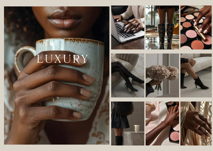 65+ Melanin Faceless Photos for Black Women | PLR + MRR Bundle
