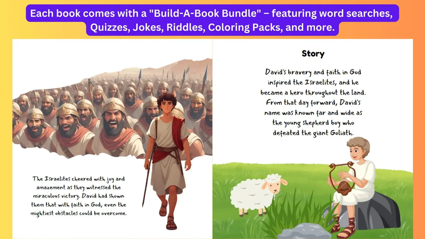 Bible Tales for Young Hearts: 700 Bible Stories | eBooks featuring New & Old Testament Bible Tales | 196 Bible Stories Coloring Pages | With Resale Rights