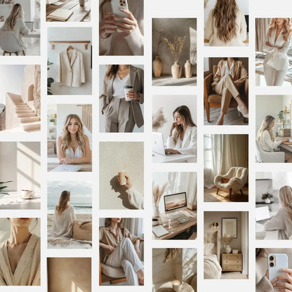 175+ Neutral Faceless Stock Photos for Social Media | Boho Lifestyle & Girl Boss Image Bundle | PLR & MRR Rights