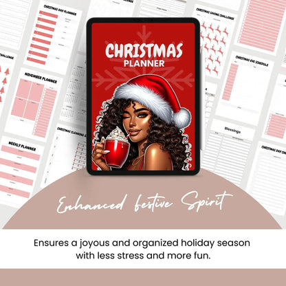 Ultimate PLR Christmas Planner | Editable & Printable | Includes That Girl Clipart | Works with GoodNotes & All Devices | Resell Rights Included