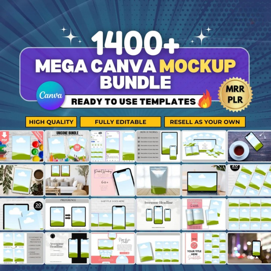 1,400 Editable Mockup Templates for Your Digital Products