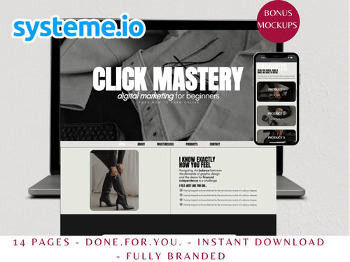 8 Systemeio Readymade Websites/Funnels $97