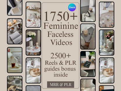 1750+ Faceless Videos Posts with Resell Rights