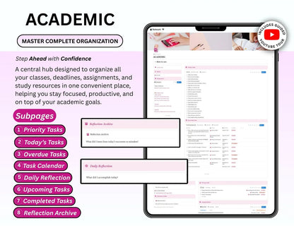 Beautiful Pink Student Planner with Resell Rights
