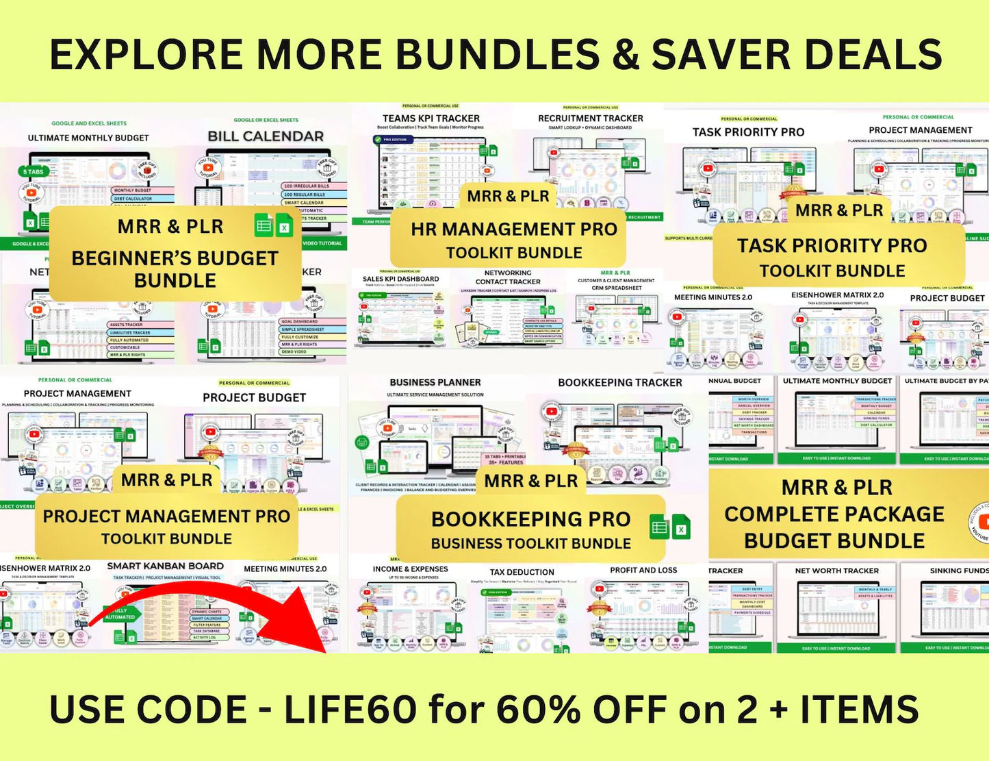GOOGLE SHEETS & EXCEL HABIT TRACKER TEMPLATE (PLR/MRR)