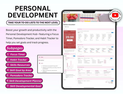 Beautiful Pink Student Planner with Resell Rights