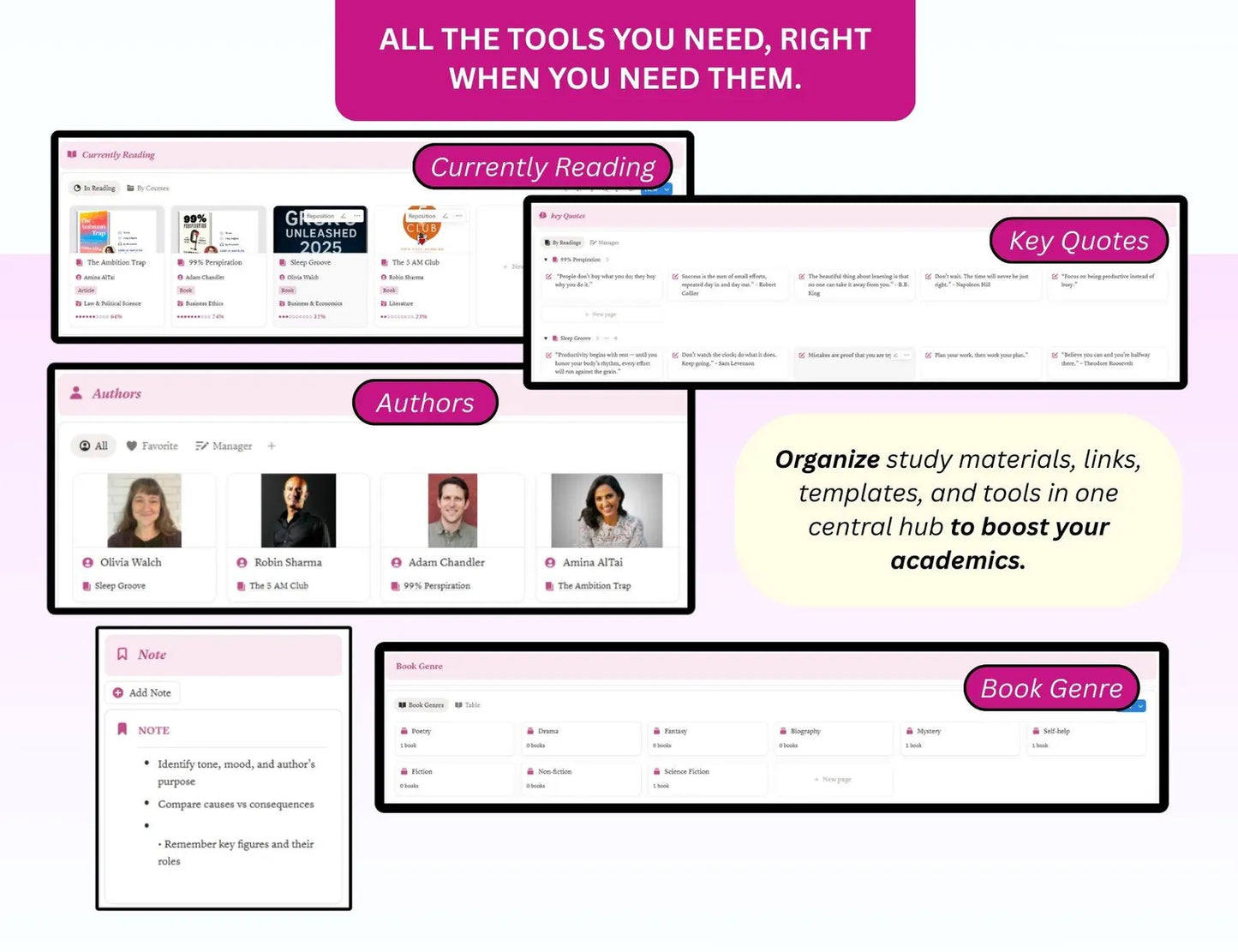 Beautiful Pink Student Planner with Resell Rights