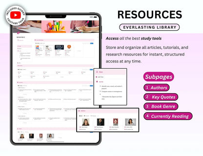 Beautiful Pink Student Planner with Resell Rights