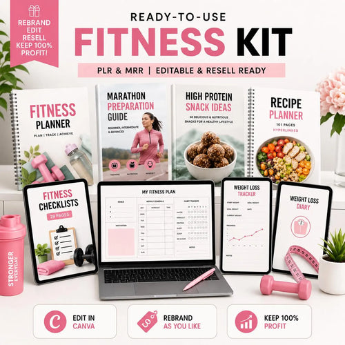 Fitness Digital Product Bundle with PLR & MRR Rights
