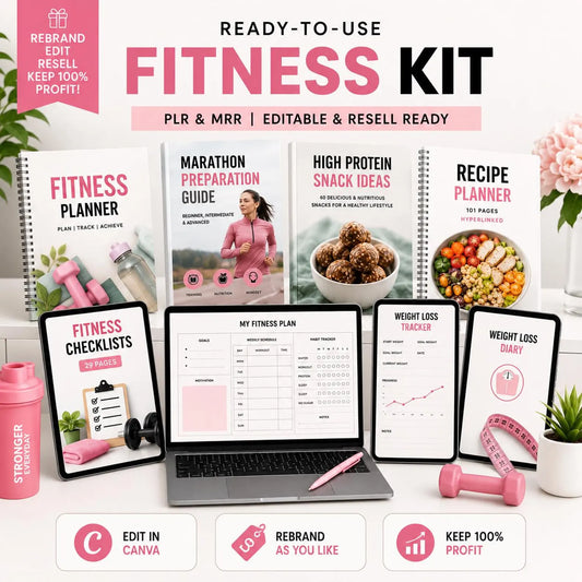 Fitness Digital Product Bundle with PLR & MRR Rights