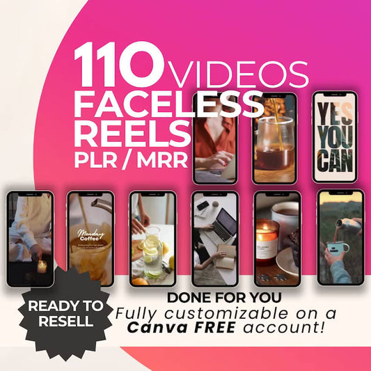 110 Faceless Reels Videos for Digital Marketing with Master Resell Rights