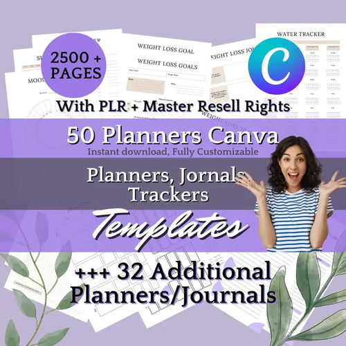 2500+ Pages of Premium PLR Planners, Digital Templates, Journals, Templates & Trackers!! | Resell Rights License Included