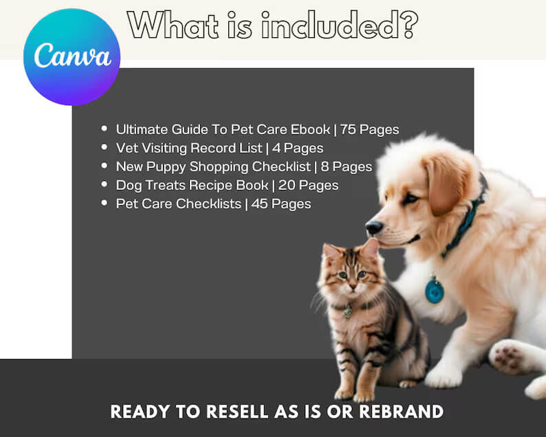 Editable Pet and Animal Care Bundle with Resell Rights