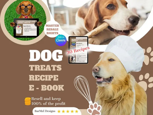 Dog Treats Recipe Nutrition Book with Master Resell Rights | Printable & Digital with Resell Rights