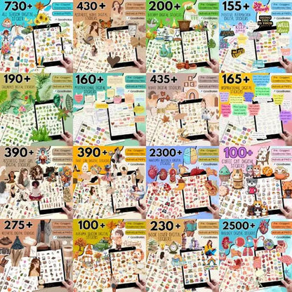 15000 Pages Planners & 8000 Digital Stickers with Resell Rights, Including Journals, Trackers, & More! | Huge Template Library (Free Website's & Funnels Included)