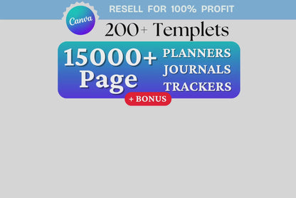 ( ON SALE!) 15,000+ Pages PLR Planners, Journals, Trackers, Printable | With Master Resell Rights | Private Label Rights ( NEW PLR/MRR )