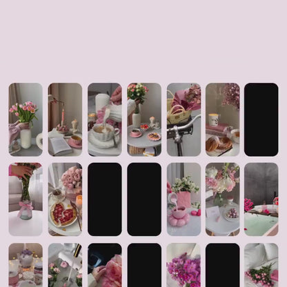 550 Pink Aesthetic Faceless Content (with Master Resell Rights)