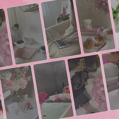 550 Pink Aesthetic Faceless Content (with Master Resell Rights)