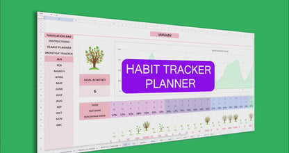 GOOGLE SHEETS & EXCEL HABIT TRACKER TEMPLATE (PLR/MRR)
