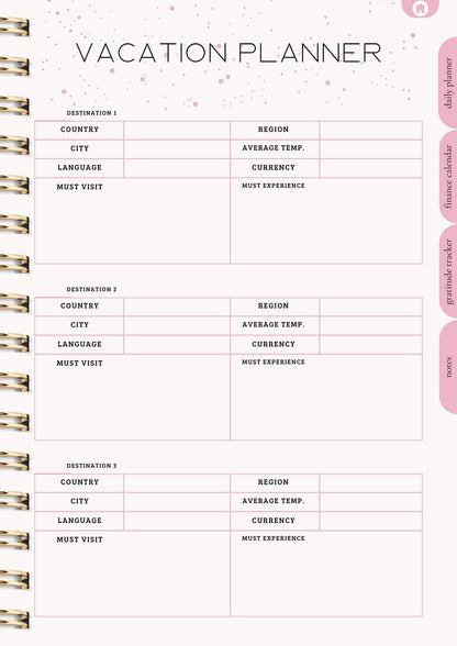 That Girl Planner: Digital & Printable Planner | Variety Of Planners & Trackers (With Resell Rights)