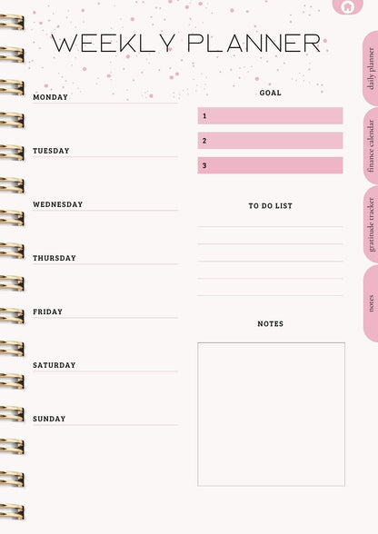 That Girl Planner: Digital & Printable Planner | Variety Of Planners & Trackers (With Resell Rights)